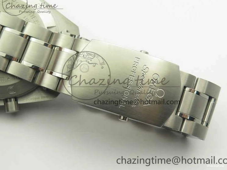 1225 ComfortFit Speedmaster SS “Speedy Tuesday” OMF Best Edition Black Dial on SS Bracelet Manual Winding Chrono Movement 7994